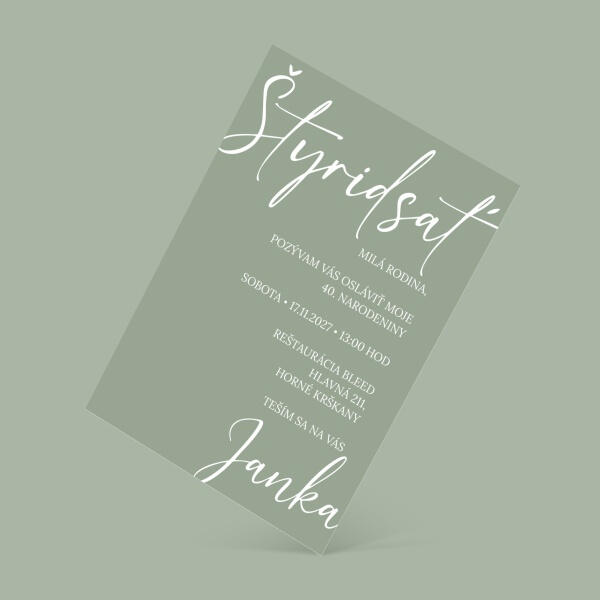 pozvánky s grafikou na mieru