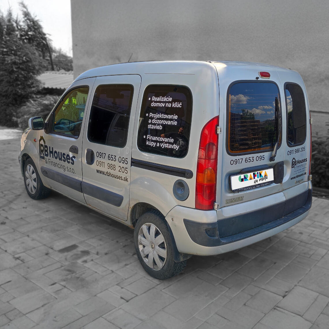 Grafika na mieru polep firemné vozidlo